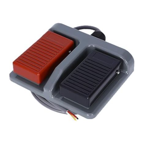 1 interrupteur au pied momentané en plastique, double pédale infinie, bidirectionnel, pour batterie, 3 A/220 V CA (câble de 1,3 m) (1/5)