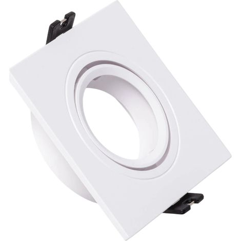 Downlight Ringstrahler 1xGU10 Polycarbonat Rechteckig Weiß