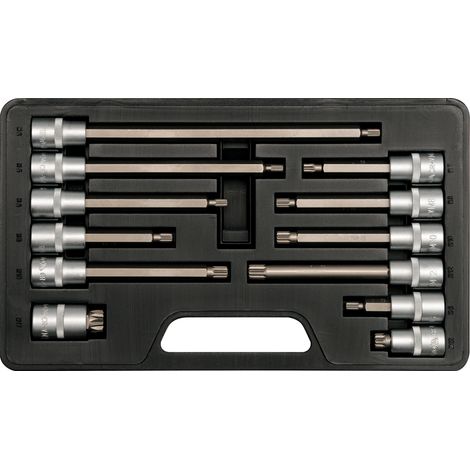 SET DI 12 CHIAVI CON GAMBO SPLINE DA 1/2 POLLICE.