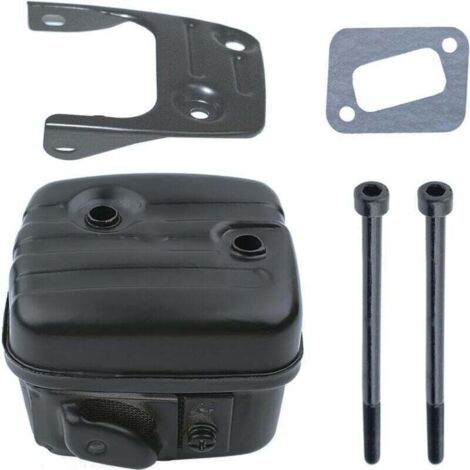 Exhaust pipe for chainsaw 346XP 340 345 351 353, XU, with gasket + bracket + screws ---DTEKGAZ (1/4)