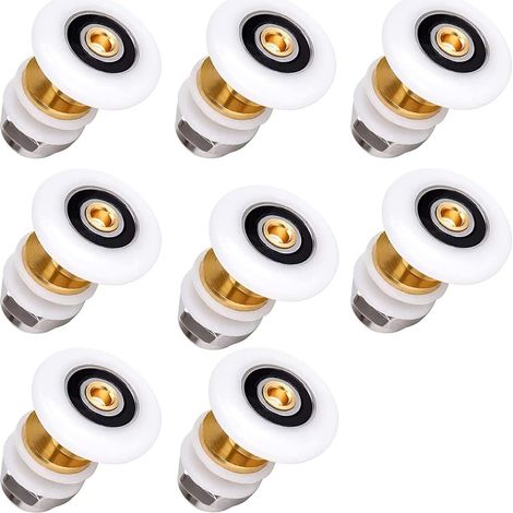 Roulette Porte Coulissante Douche Roulette Douche 25mm 8PCS Duschtür Roller Roulettes Porte Douche Roulement Porte de Douche Pour Rouleau Avec (1/5)
