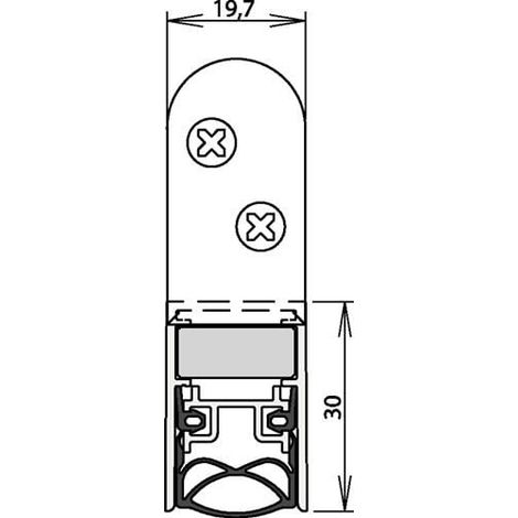 athmer joint de porte Schall-Ex Ultra WS 1-290 2-s.L.958mm alu.argenté HLT - 1-290-0960