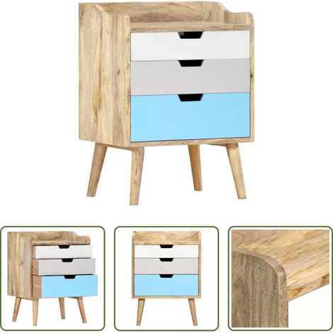 Bois de manguier - Table de chevet 47x35x63 cm Bois de manguier solide (1/5)