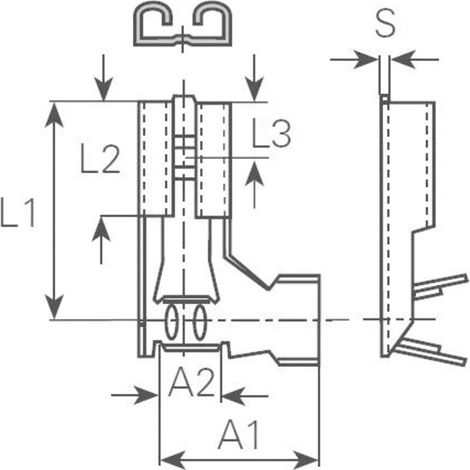 Vogt Verbindungstechnik 380208.67 Flachsteckhülse Steckbreite: 4.8 mm Steckdicke: 0.8 mm 90 ° Uniso