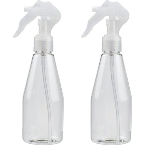 Lot de 2 vaporisateurs en plastique de 200 ml, vaporisateur à gâchette, vaporisateur à brume fine et vide, pour le nettoyage (1/5)