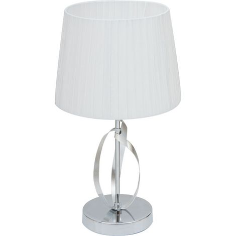 Sobremesa DETROIT 1xE27 Al.44xD.25cm Cromo/Blanco (1/2)