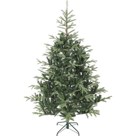 Árbol de Navidad Artificial 210 cm con 1123 Ramas y Soporte Metálico Plegable Fácil Montaje para Salón Interior Verde (1/5)