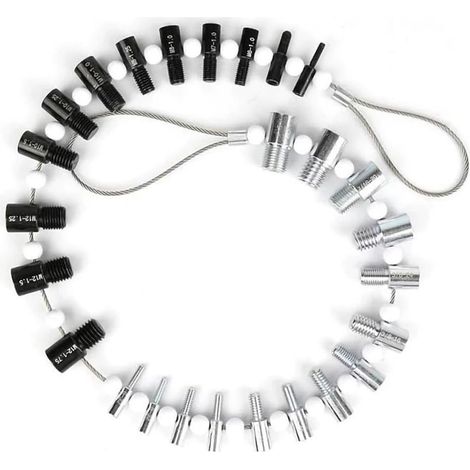 Écrou Vis Boulon Écrou Vis Vérification Vérificateur 26 Mâle/Jauge de Taille Kit D'Outils de Mesure (1/5)