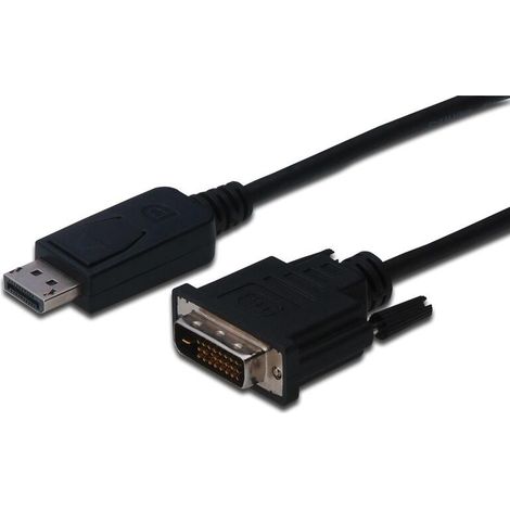DIGITUS DisplayPort Adaptercable DP - DVI (24+1) St/St 1m black (1/3)