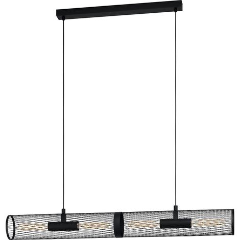 EGLO Hängeleuchte /4 E27 SCHWARZ/GITTER 'REDCLIFFE' (43534) (1/4)