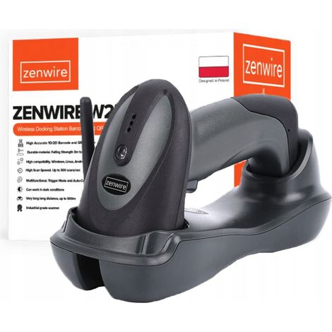 Zenwire W903 Kabelloser 1D-EAN-Barcodescanner mit USB-Dockingstation