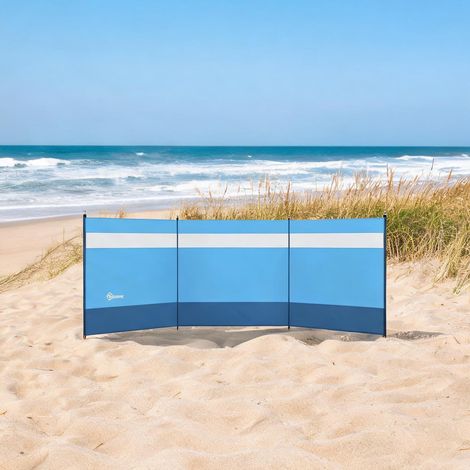 Paravent de camping pliable en polyester 440 x 0,1 x 140 cm (1/5)