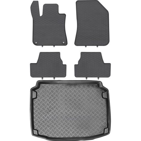 Juego de alfombrillas de goma para Peugeot 308 II Hatchback (2013-2021) + alfombrilla para maletero. (1/5)