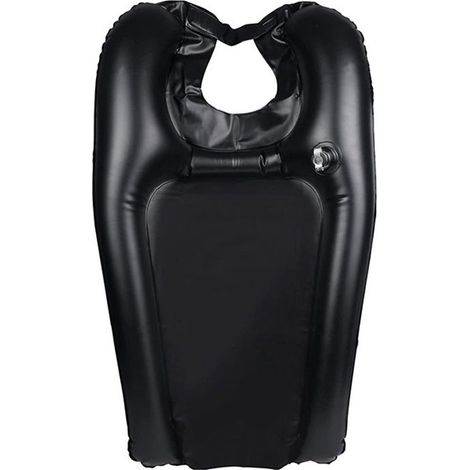 Tragbares Shampoo-Waschbecken – zum Haarewaschen im Bett oder Rollstuhl – aus 0,25 mm dickem PVC – Schwarz – 1 Stück (1/5)