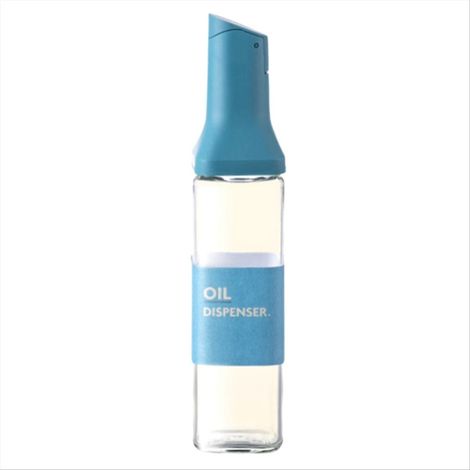 Bouteille à huile verseuse, grand format, distributeur de condiments bleu (1/5)