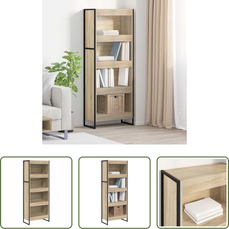 Bücherregal Industrie - Bücherregal Sonoma 80 x 30 x 155 cm Holzwerkstoff (1/5)