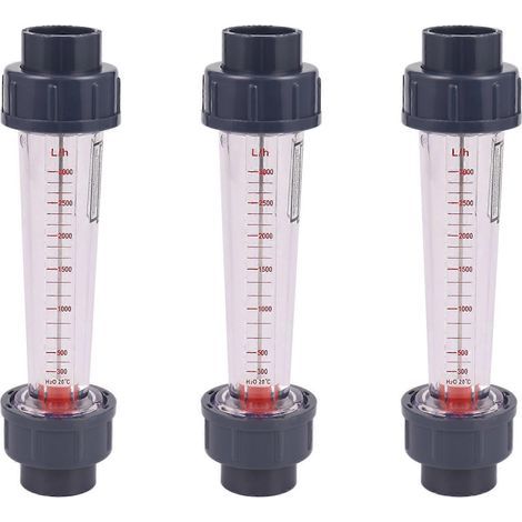 Débitmètre à tube plastique 3X -25, 300-3000 L/h, rotamètre pour eau, outils de mesure de débit pour liquides et produits chimiques. (1/5)