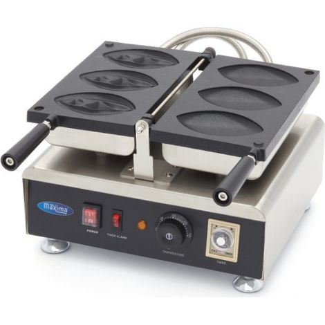 Gaufrier Vulve rotatif - 3 pièces, 1560 W, inox & antiadhésif (1/5)