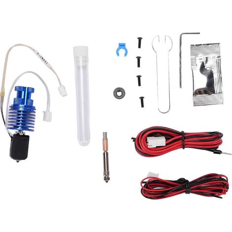 Hot-End-Kit TZ V6, abnehmbare Düse aus gehärtetem Stahl, 24 V, 60 W, Keramik-Heizblock, 0,4 mm Durchmesser, für Ender