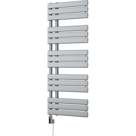 Tristan - Silver Electric Towel Rail H1292mm x W500mm 600w Thermostatic WIFI (1/3)