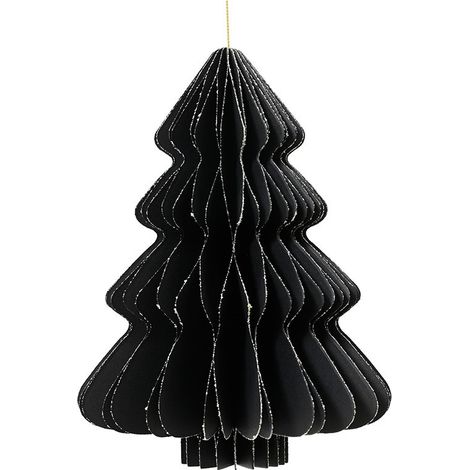 Albero di carta nera ø30 x 40 cm (1/3)