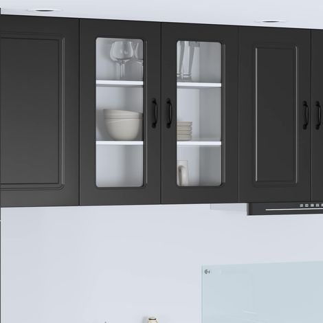 Küchenschrank Kalmar Schwarz 80 x 31 x 80 cm Holzwerkstoff