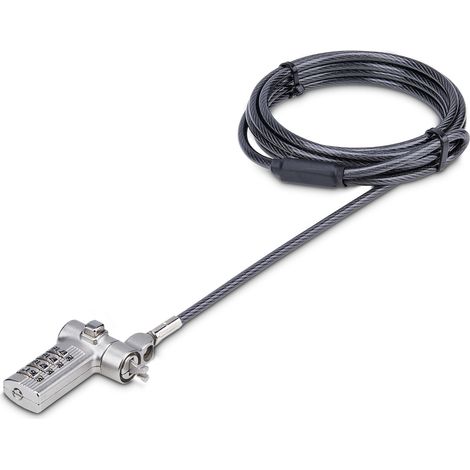 Cable USB Startech UNIVC4D-LAPTOP-LOCK Negro/Gris 2 m