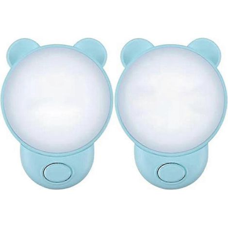 Nachtlicht für Kinder mit Stecker und Schalter, LED-Nachttischlampe, 2er-Set