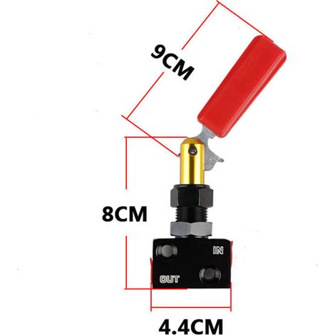 Pièces de modification automobile : Valve de répartition de freinage, valve de distribution de frein à main, valve de répartition de freinage, tête de levier en plastique argenté, une unité. (1/4)