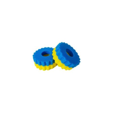 2 x Bleu Grossier & 2 x Jaune Fin, Ø 230 mm CPF 2500 / CPA 2500 / GPF 2500 mousse filtrante bassin Mousse filtrante pour filtre bassin, Médias filtrants de remplacement