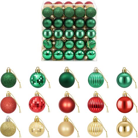 Set di Palline di Natale 100 pz Rosso, oro e verde 4 cm vidaXL (1/5)