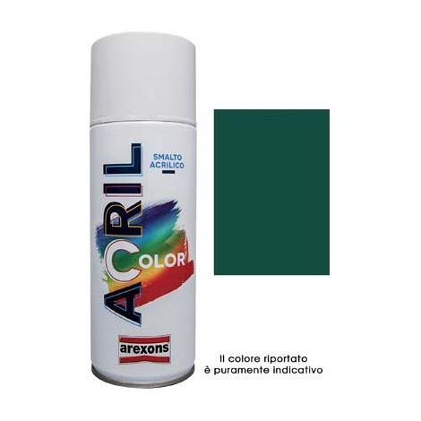 SMALTO SPRAY ACRIL COLOR AREXONS - VERDE MUSCHIO RAL 6005 ML 400- 6 pezzi