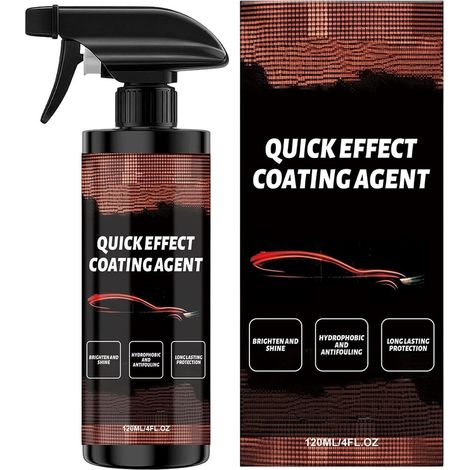 Spray De Revêtement Céramique Auto - 120 ml Rénovateur De Peinture Longue Durée - Spray Auto Agent De Revêtement À Effet Rapide,Pour Camion Berline Moto Vélo Vitres Garnitures Nettoyage (1/5)