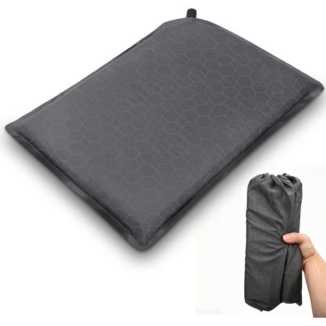 Coussin de siège gonflable pour l'extérieur - Léger - Renforcé - Portable - Stade - Avion - Voyage - Camping - Randonnée - Chaise de bureau - Coussin d'assise en mousse ultra léger avec fonction (1/5)