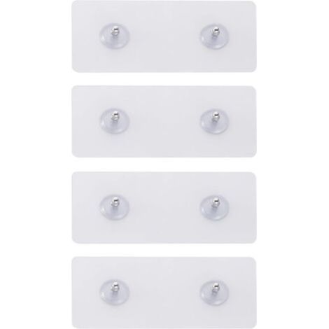Adhésif sans Perçage Adhesive Accessoire Salle de Bain pour Étagère de Douche d'angle Montage Mural Adhésives de Remplacement Transparents de Nanomatériaux 4 Pièces