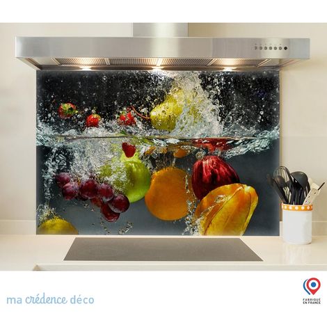 Fond de hotte : Bain de fruits - Verre trempé - 60 cm - 45 cm