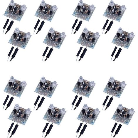 Ensemble 16-Piece avec LED 5mm, kit DIY de soudure PCB et formation électronique (1/4)