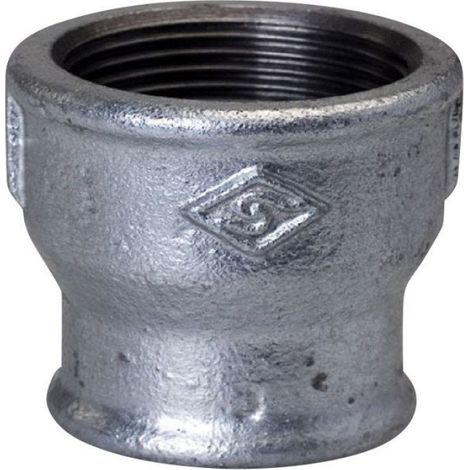 Manchon De Réduction - Fonte Galvanisé - 3/4" X 1/2" - Pour Réseaux Eau Gaz Chauffage - 1 Pièce