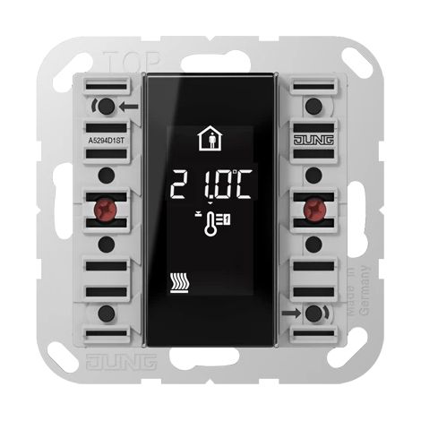 Jung Module de régulateur d'ambiance KNX, 4 compartiments, F50, Secure, série AS/A A 5294 D 1ST