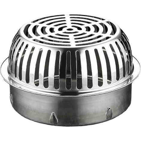 Couvercle de drain de toit et de sol en acier inoxydable 304, filtre anti-obstruction pour tuyau de descente de gouttière et de balcon. (1/4)