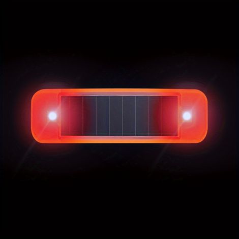 Luces LED de neón de seguridad con energía solar, 4 piezas, para motocicletas y bicicletas, luces ambientales decorativas rojas/verdes visibles de noche. (1/5)