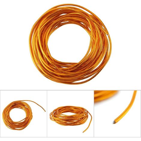 mm Gold-Aluminiumdraht für DIY-Schmuckherstellung – 5-Meter-Rolle – Bastelzubehör