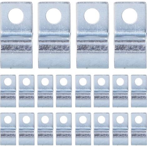 Zoternen Lot de 20 colliers de serrage monotrou pour tuyaux, pièces de fixation, fixations, collier de serrage galvanisé, collier de serrage en acier inoxydable 304 pour anneaux en caoutchouc, (1/4)