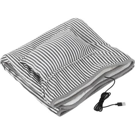 Couverture chauffante électrique USB pour la maison et le bureau, coussin chauffant pour les jambes et le corps, gris foncé (1/5)