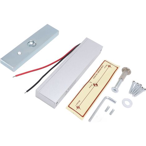 Serrure électromagnétique 180KG/350lbs force de maintien NC fail safe 12V kit loquet électromagnétique pour contrôle d'accès porte (1/5)