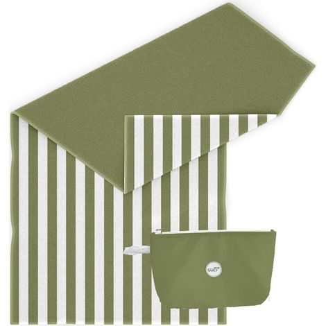 Set Pochette Termica e Asciugamano Microfibra 90x200 cm Oliva WD LIFESTYLE