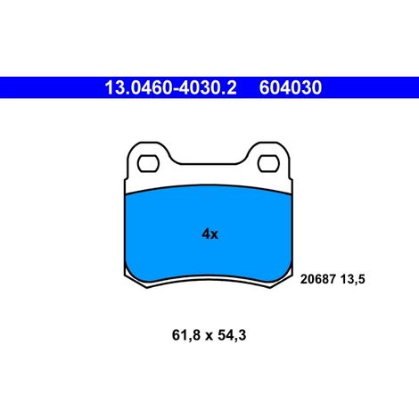 Kit de plaquettes de frein, frein à disque ATE 13.0460-4030.2 MERCEDES-BENZ