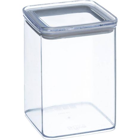 Lebensmittelbehälter, Transparent Square, mit versiegeltem Deckel, 1 Liter Fassungsvermögen (1/4)