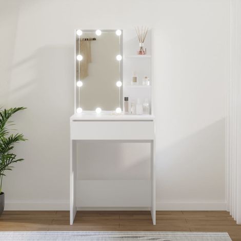 Coiffeuse,Table de Maquillage Moderne avec LED Blanc 60x40x140 cm -BV80726 (1/5)