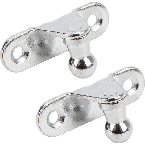 Support de fixation pour vérin à gaz 2 pièces, rotule 10 mm, métal, universel, multi-usage, pour capot moteur et coffre (1/5)
